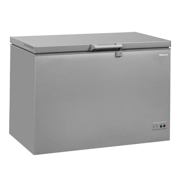 Congélateur horizontal FOCUS 305 LITRES SILVER PORTE INOX (FC-3001X) Congélateur horizontal FOCUS 305 LITRES SILVER PORTE INOX (FC-3001X)